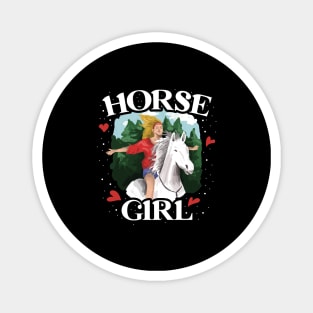 Horse Girl Funny Horse Gift Magnet